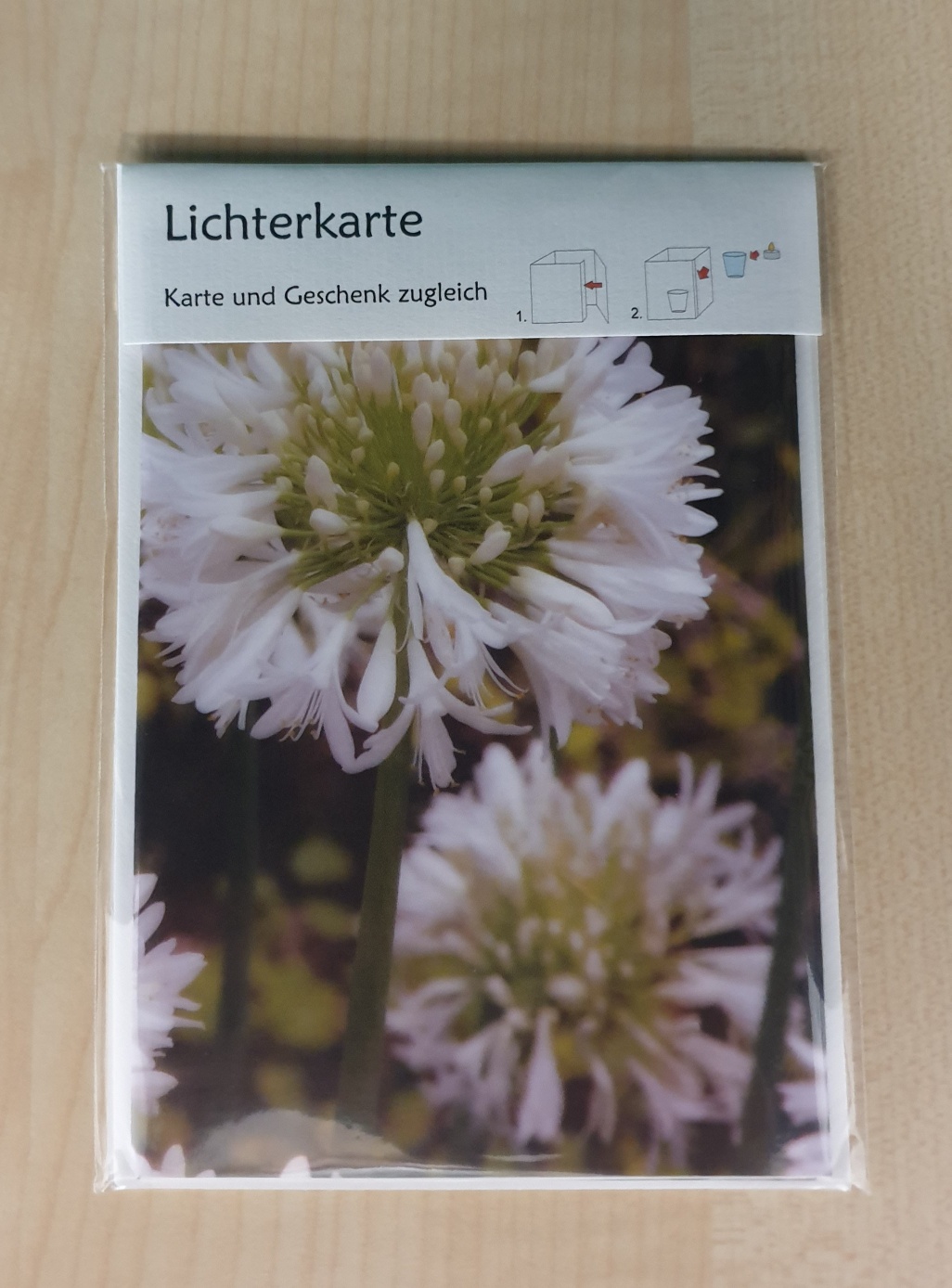 Set Lichterkarte "Lilien weiss“
