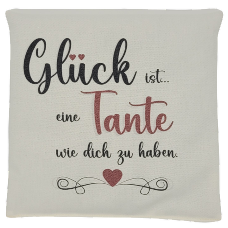 Rapssamenkissen "Glück ist...eine Tante wie Dich zu haben"