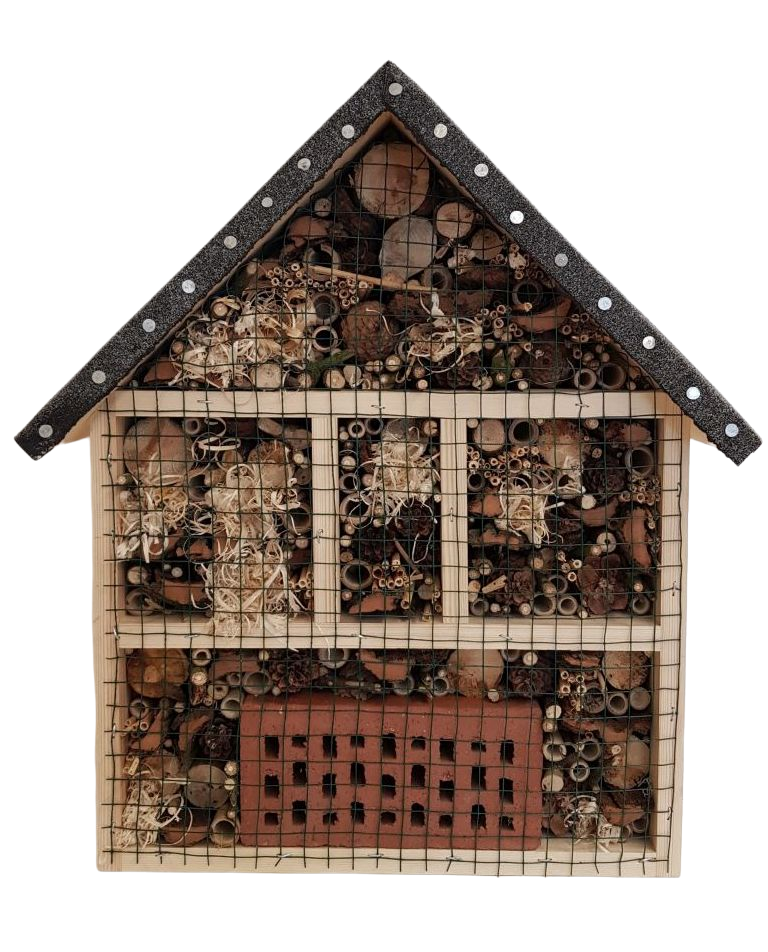 Mittleres Insektenhotel, Vorderansicht