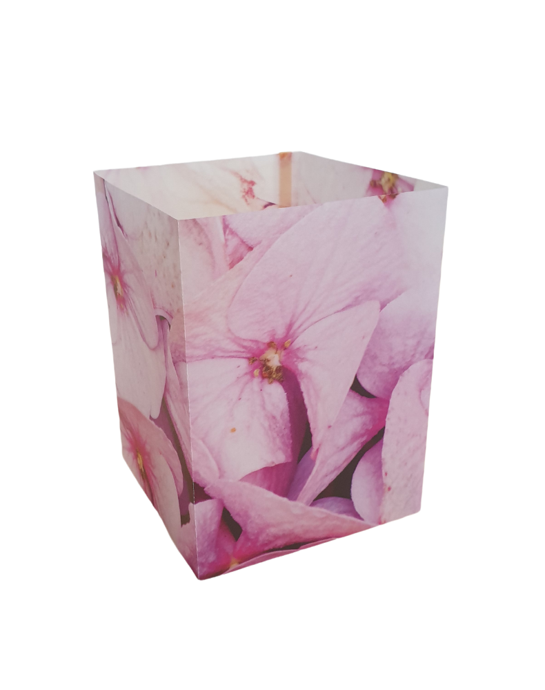 Lichterkarte "Hortensien rosa“