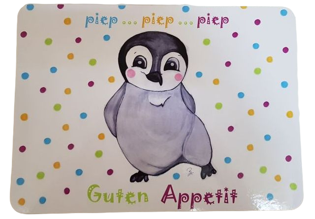 Hochglanz-Tischset Pinguin