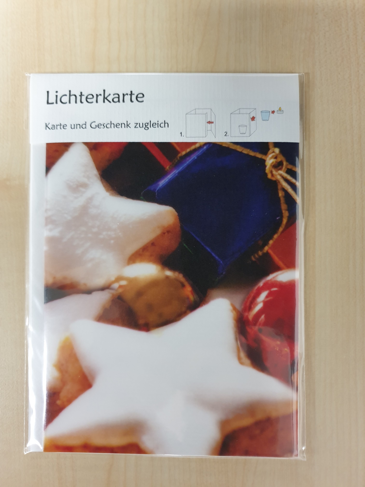 Lichterkarte „Zimtstern“, Set