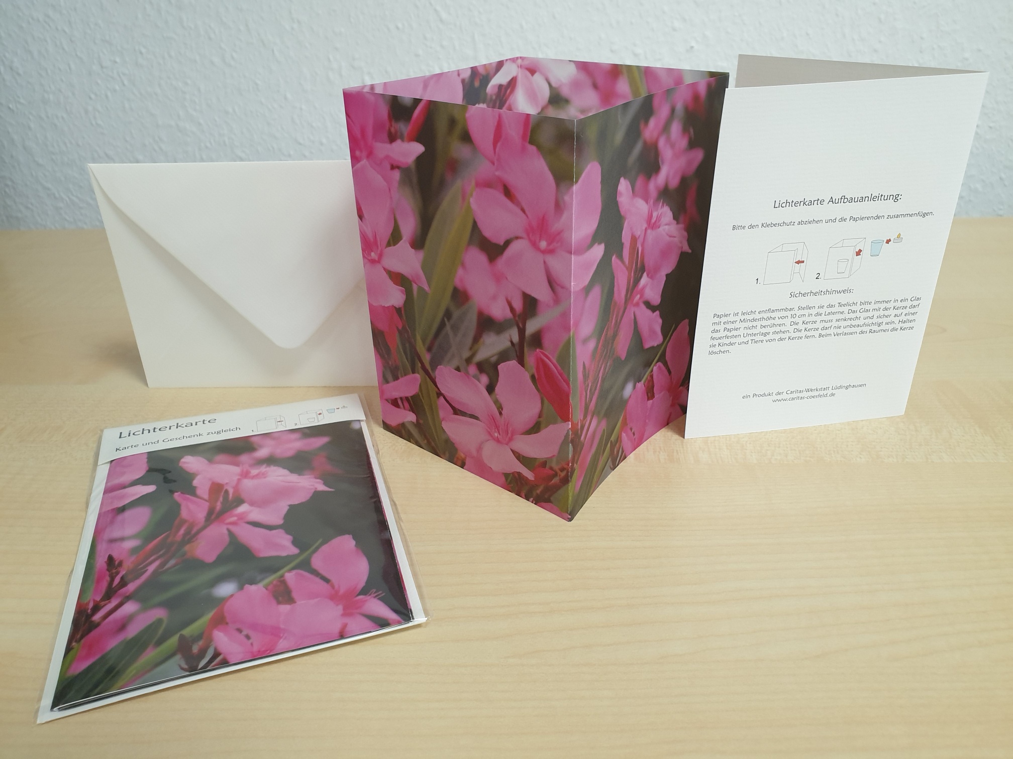 Lichterkarte „Oleander", komplett