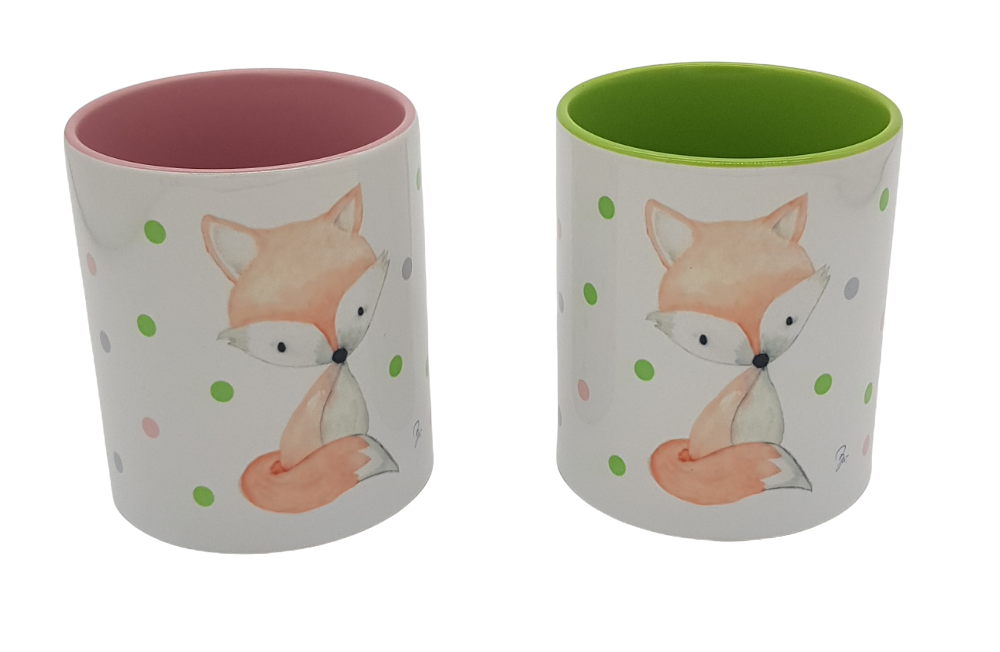 Kindertasse Fuchs in zwei Farben